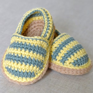 Crochet Pattern Baby Espadrilles Photo Tutorial Digital File Baby Shoes US and UK crochet terms image 3