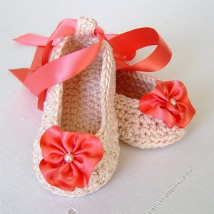 Crochet Baby Ballerina Slippers Pattern: Bridal Shoes (Digital Download)