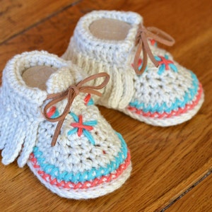 CROCHET PATTERN Baby Moccasin Shoes PDF File Instant Download image 4