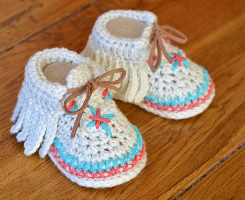 CROCHET PATTERN Baby Moccasin Shoes PDF File Instant Download image 4