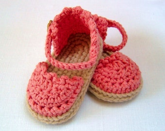 Baby Sandals Crochet Pattern, Easy Baby Espadrilles pattern, Baby booties pattern, Baby girl sandals pattern, pdf file, instant download