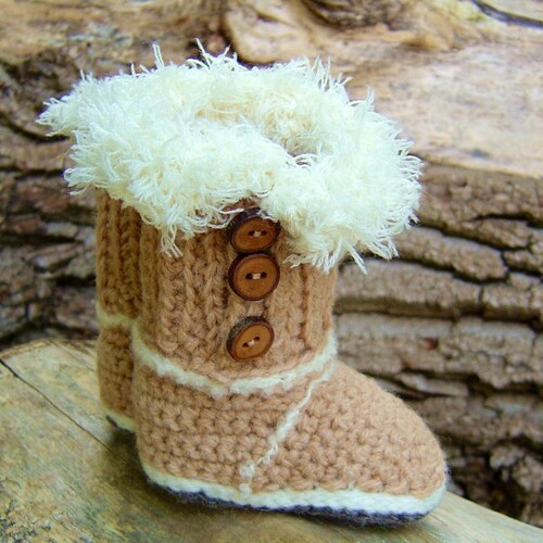 crochet mini boots