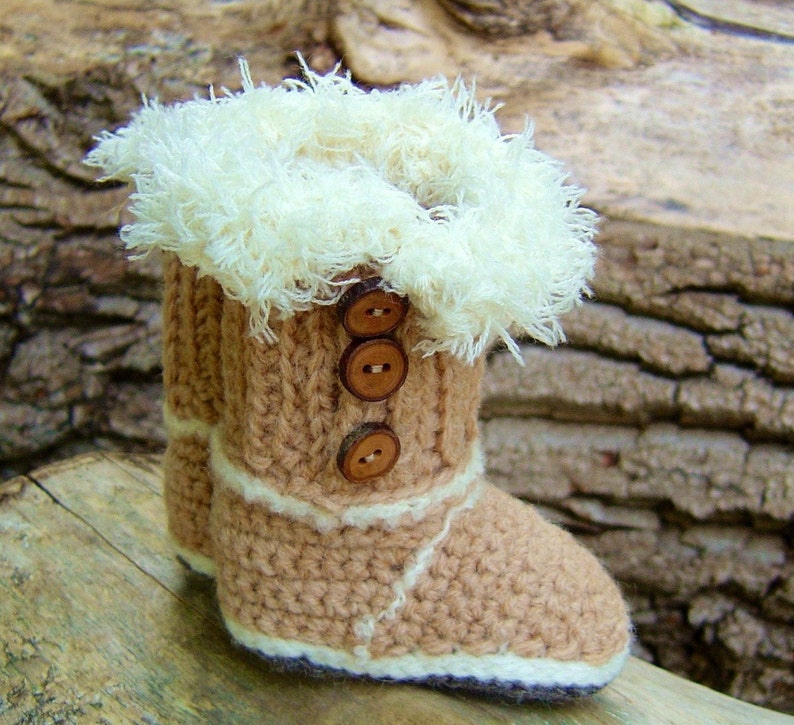 Baby Ugg boots CROCHET PATTERN Mini Uggs Photo Tutorial Quick Etsy