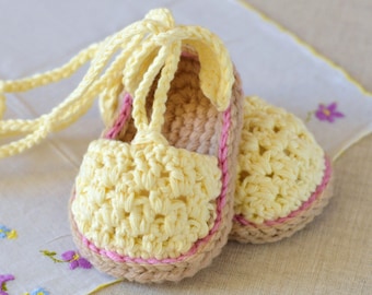 CROCHET PATTERN Baby Sandals Buttercup Espadrille Baby Sandal Easy Beginner Pattern PDF Instant Download