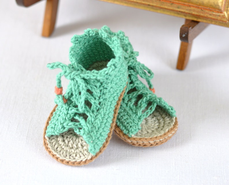 CROCHET PATTERN Baby Sandals Baby Gladiator Sandals Crochet Pattern Photo Tutorial Instant Download Digital File image 3