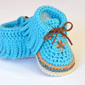 CROCHET PATTERN Baby Moccasin Shoes PDF File Instant Download image 5