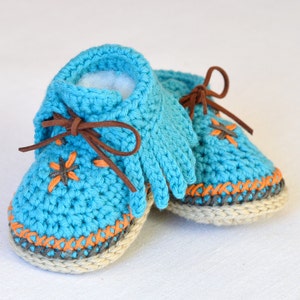 Crochet Pattern Baby Moccasins 3 Sizes Easy Photo Tutorial Digital File Instant Download image 3