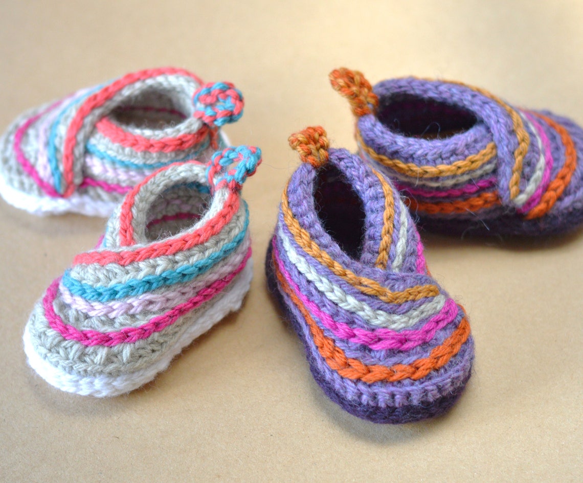 Crochet Pattern Baby Kimono Slippers Intermediate/advanced Etsy UK