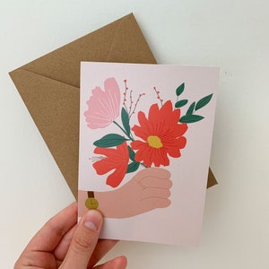 Tarjeta de felicitación de ramo