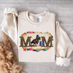 Western Charm: Barrel Mom Shirt, Barrel mom sweatshirt, barrel racing, western sweatshirt