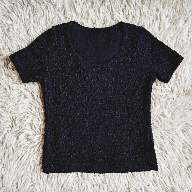 Black lace tee