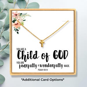 Baptism Gift Necklace for Little Girls, Religious Necklace for Her, Faith Gift, Religious Jewelry for Children, Christening Gift for Child