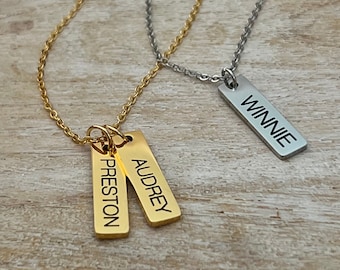 Mom Necklace with Kids Names, Personalized Nana Necklace, Grandmother Necklace, Mother's Day Jewelry, Engraved Names Mommy Gift