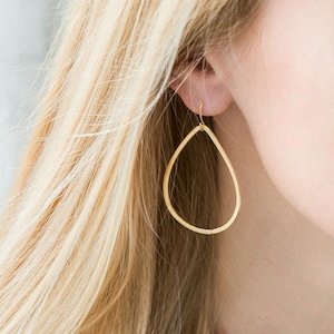Gold Teardrop Earrings, Dainty Gold Earrings, Gold Drop Earrings, Dangle Earrings, Everyday Earrings, Simple Gold Earrings, Gift for Her