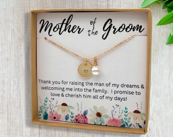 Mother of the Groom Gift - Mother in Law Wedding Necklace Gift from Bride - Wedding Day Gift for Groom's Mom - Meaningful Thoughtful Gift