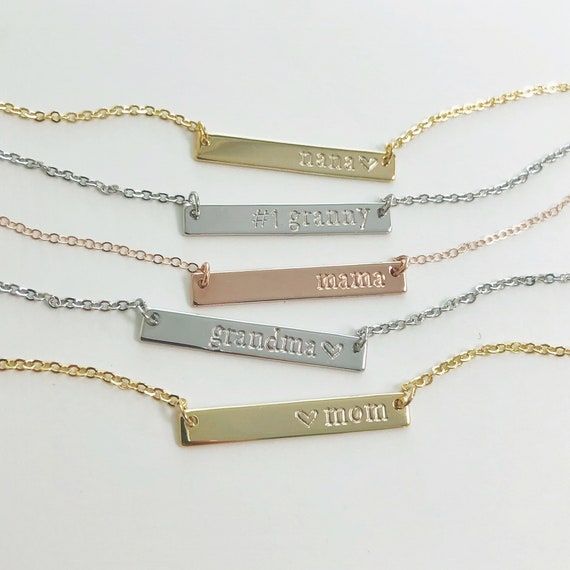 Grandma bar necklace clearance