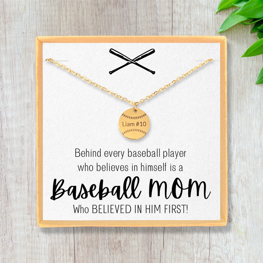 Baseball Mom Necklace Gift for Baseball Moms Personalized Baseball
