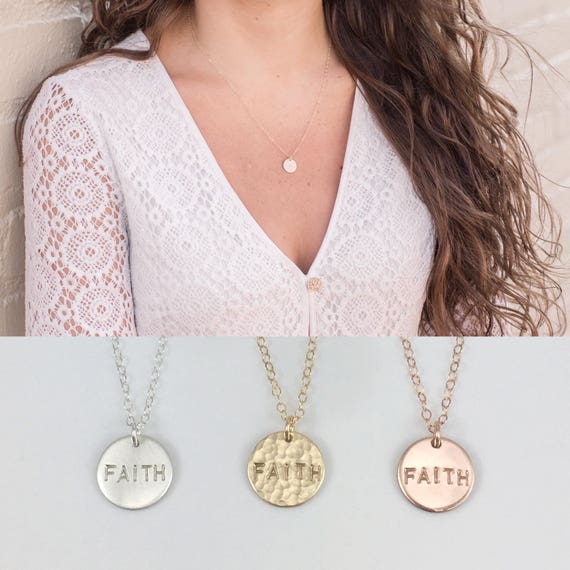 Faith Necklace Religious necklace Christian Jewelry Faith Etsy