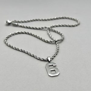 Baseball Player Number Pendant Necklace • Personalized Jersey Number ...