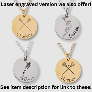 Lacrosse Player Necklace - Gift for Lacrosse Team - Lacrosse Initial Necklace for Women Girls - Personalized Player Jewelry Gift - Christmas image 7