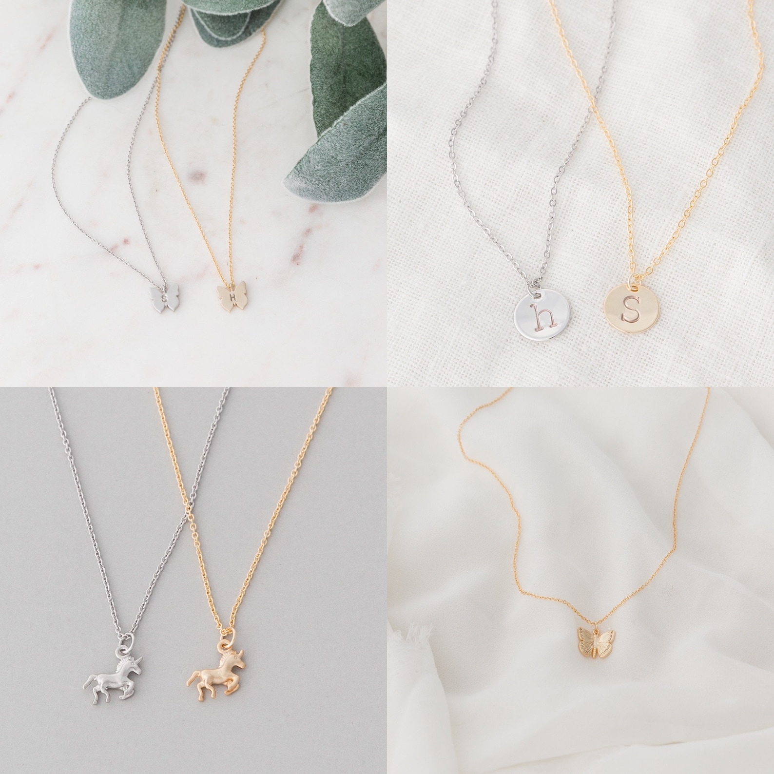 Little Girls Initial Necklace Little Girls Initial Necklace