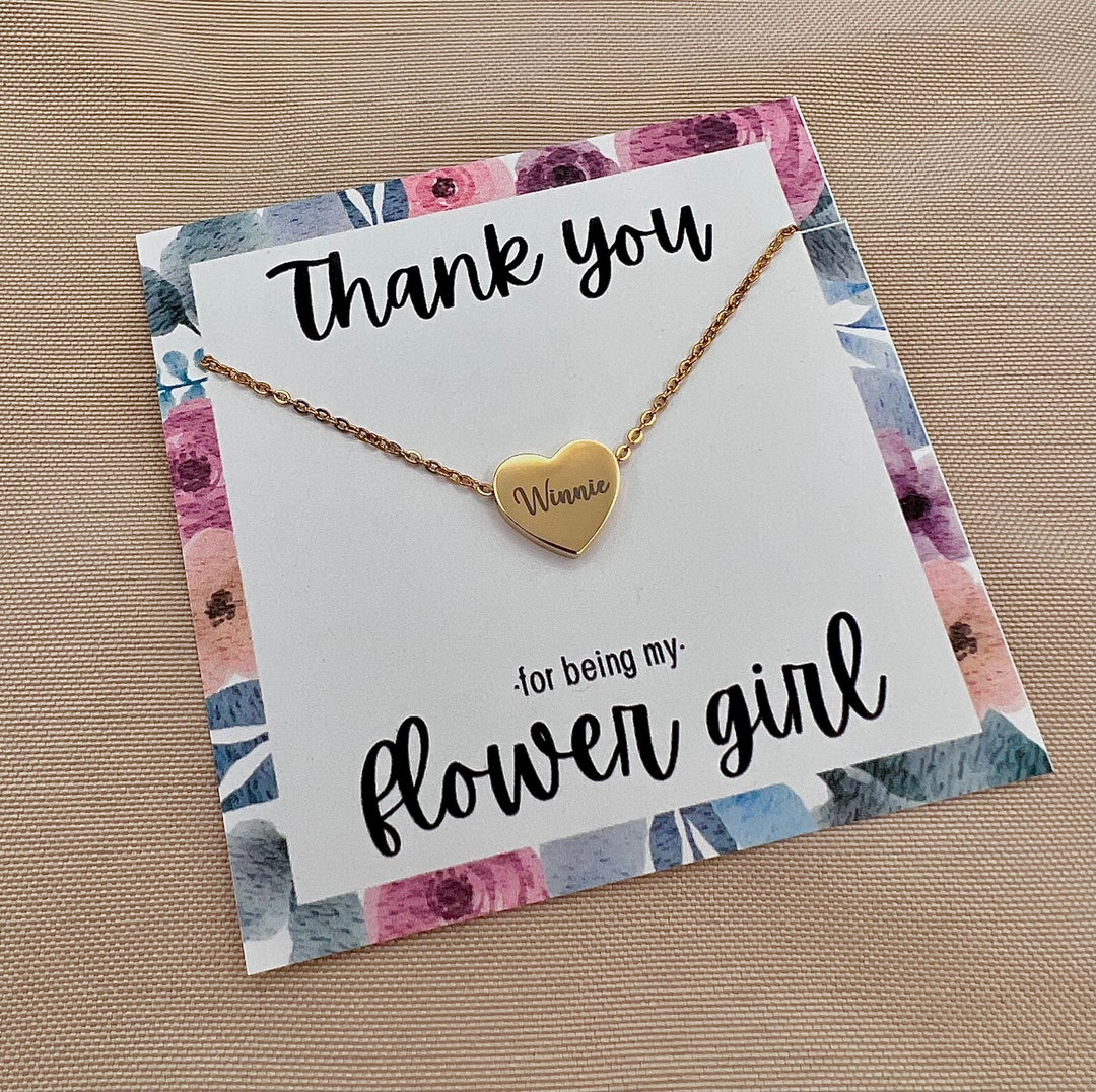 Bracciale Per Damigella Fiore Con Scritta Thank You For Being Our Flower Girl – Perle Di Vetro E Acciaio, In Scatola Regalo, 6 Colori E Misure - 3