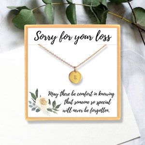 Loss Necklace • Sympathy Gift • Grief Gift for Women • Personalized Bereavement Necklace • Remembrance Necklace • Loss of Loved One Gift