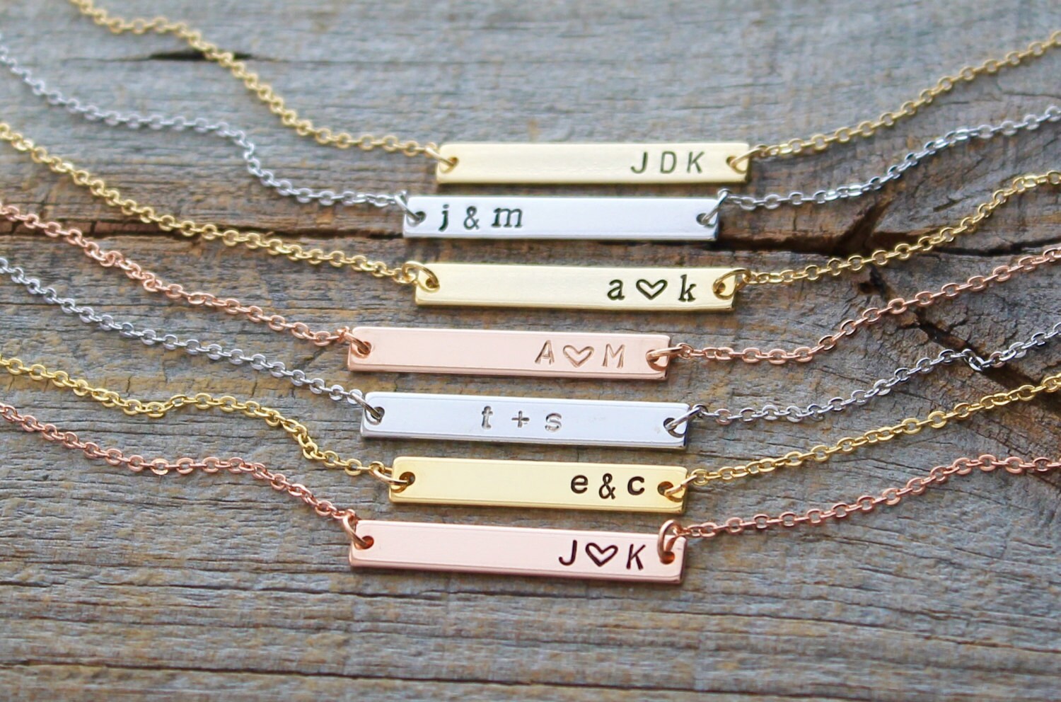 Bar Necklace Personalize Bar Necklace Nameplate Necklace Etsy