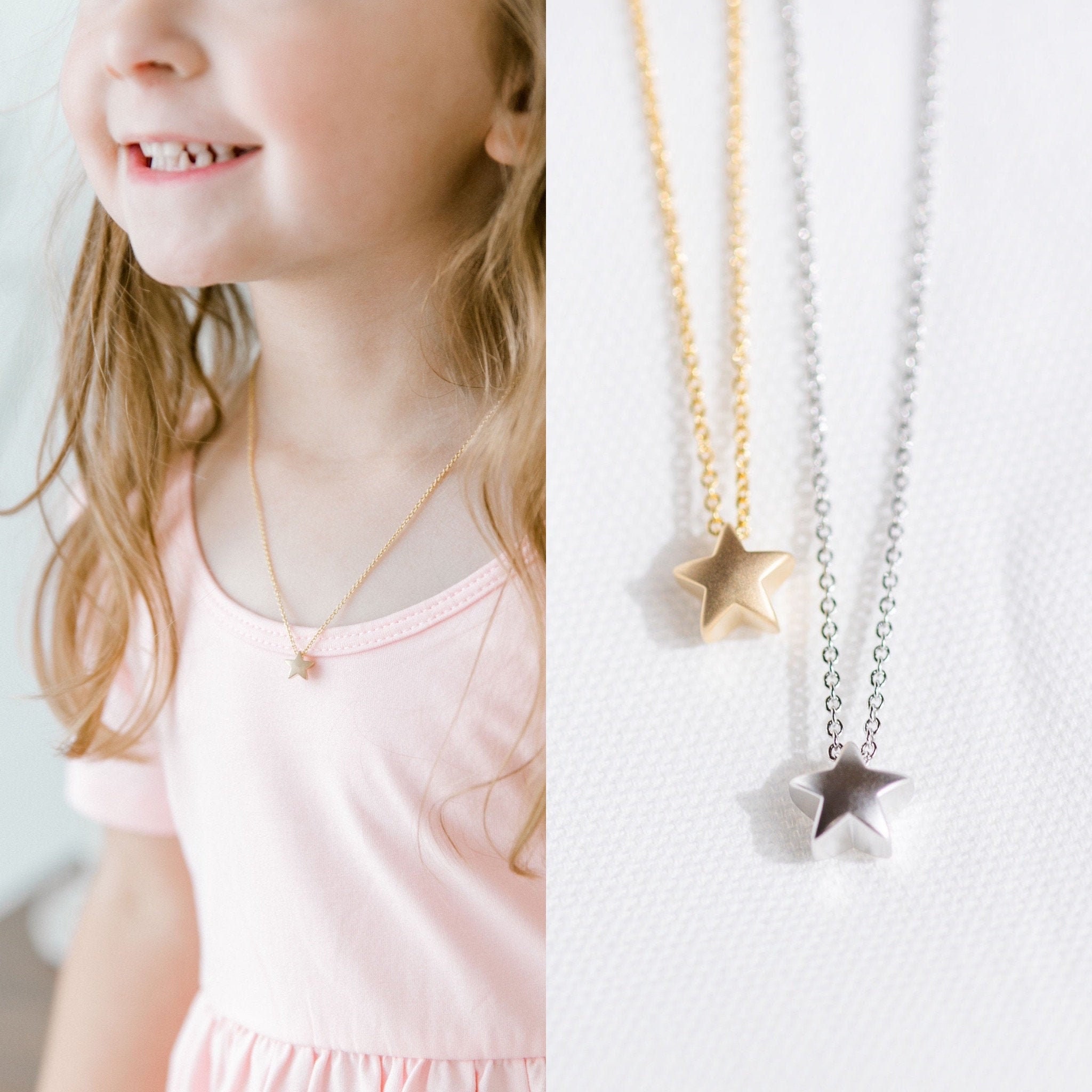 Girls star necklace deals