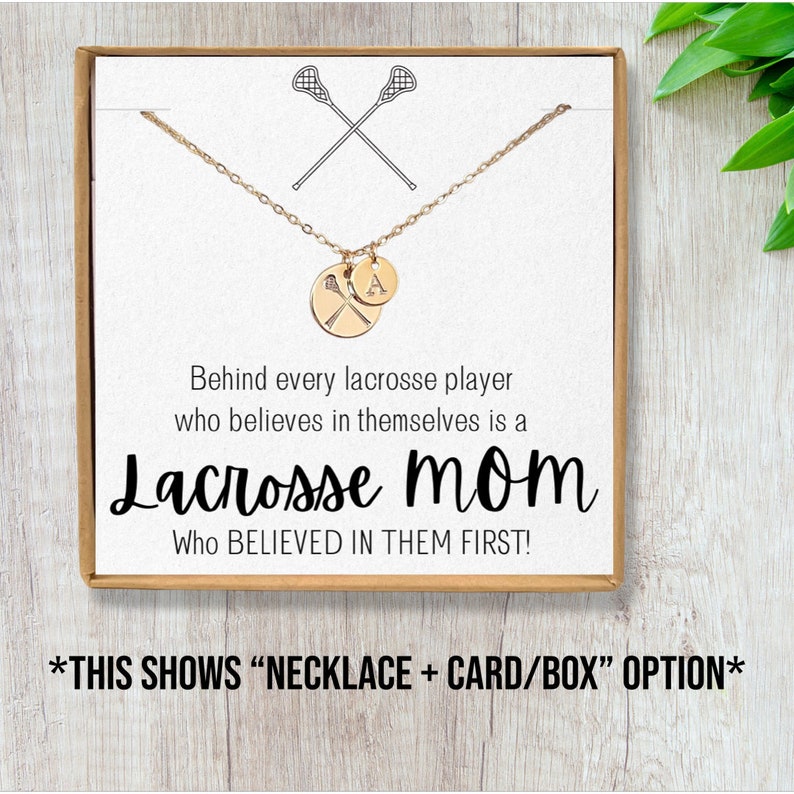 Lacrosse Mom Personalized Necklace Lacrosse Mom Gifts Players Name or Initial Necklace for Sports Mom Lacrosse Fan Necklace image 2