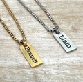 Boys Name Necklace - Personalized Jewelry for Boys - Custom Engraved Necklace Gift for Boys - Birthday Gift - Dude Necklace
