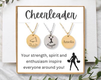 Cheerleader Halskette, personalisierte Cheerleader Geschenk, Cheerleader Team Schmuck, Senioren jubeln Halskette, jubeln Mutter Halskette, Cheer Coach Geschenk