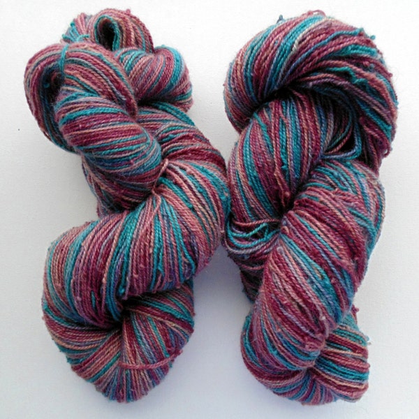 Hand Dyed Yarn, alpaca merino fingering, hand painted yarn, hand dyed alpaca yarn, natural fibers, Raisin Plum, 100g/438 yds