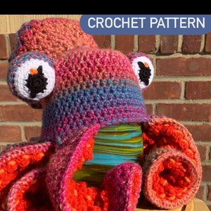 PATTERN Crochet Octopus Hat image 1