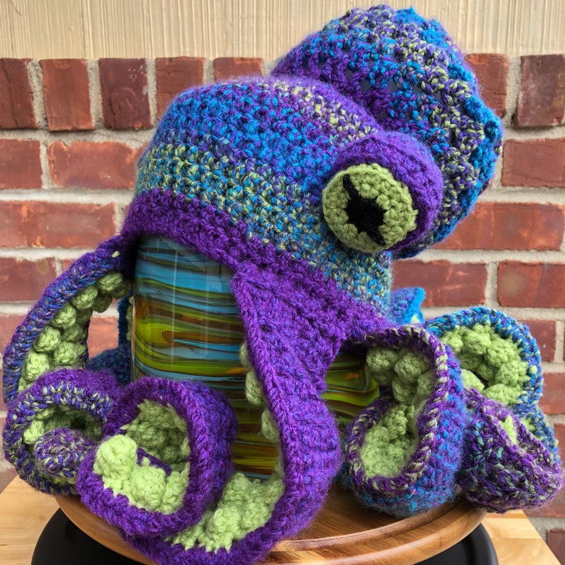 PATTERN Crochet Octopus Hat image 6