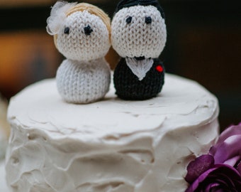 Knit Wedding Cake Topper/Figurines