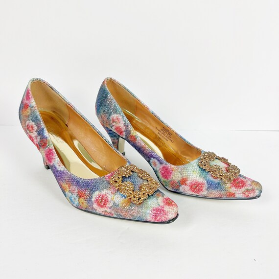 Vintage 90s Women’s Pumps Size 7M | Renetti Flora… - image 4