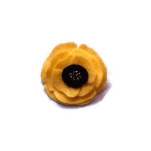 Broche / épingle en feutre coquelicot - Coquelicot de l’amitié