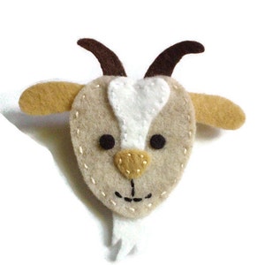 Felt goat brooch / pin