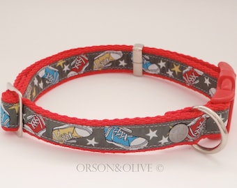 Collare per cani All-Stars (Baseball Sneakers Rosse) - Disponibile in 4 taglie (XS, S, M, L)