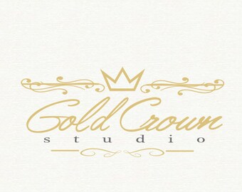 gold crown logo etsy