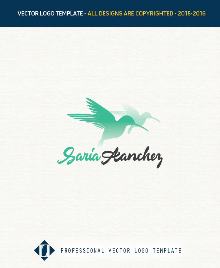 Kolibri Logo Logo Vogel Kolibri Design Kolibri Stempel Etsy