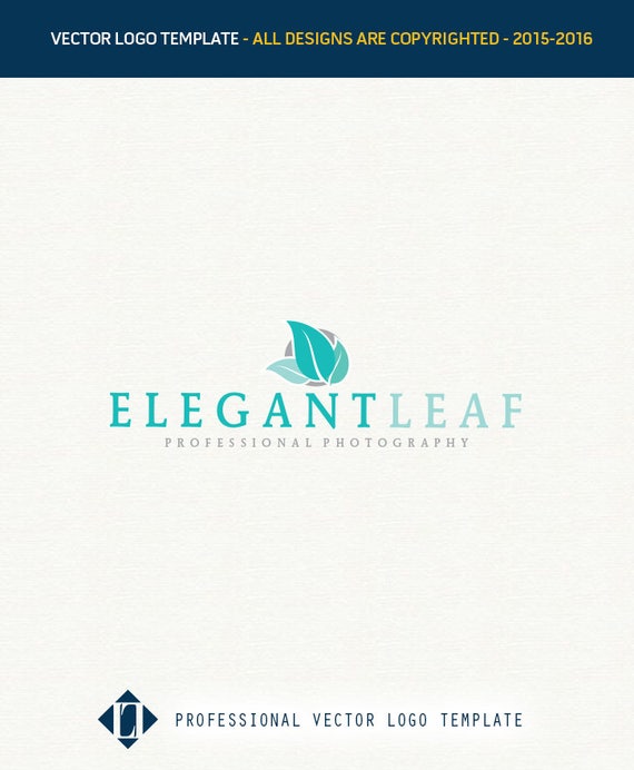 Leaf Logo Leaves Logo Stylish Logo Shop Logo Organic Logo Etsy