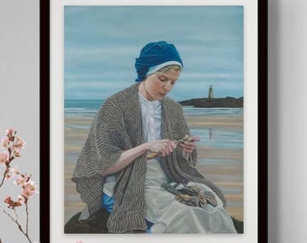 The Oyster Shucker - Limited Edition Giclée Print - Seacliff Heritage Series
