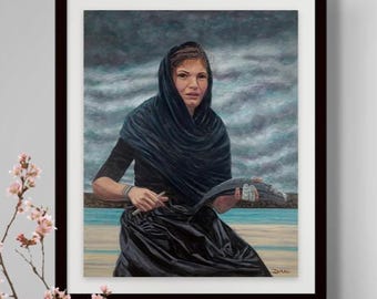 The Fisher Lass  - Limited Edition Giclée Print - The Herring Lassies Series