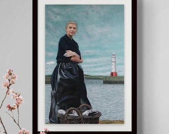 Herring Lassie with Cran - Limited Edition Giclée Print - The Herring Lassies Series