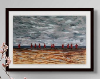 Pilgrims Promenade #1 - Limited Edition Print - Red Cloaks Series
