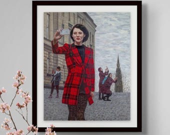 Tartan Selfie - Limited Edition Giclée Print - Aspects of Edinburgh Series
