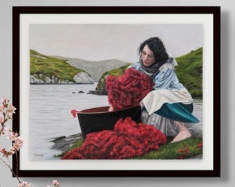 Dyeing the Wool - Limited Edition Giclée Print - Harris Tweed Heritage Series