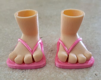 Chanclas Gnomo Con Pie Color Rosa